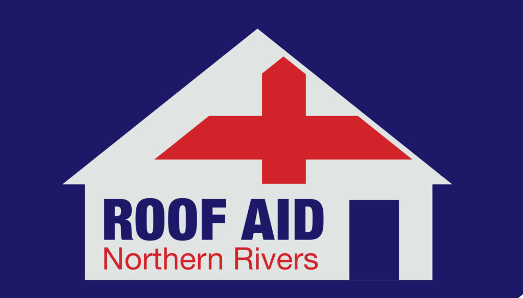 the logo for roof aid northern rivers